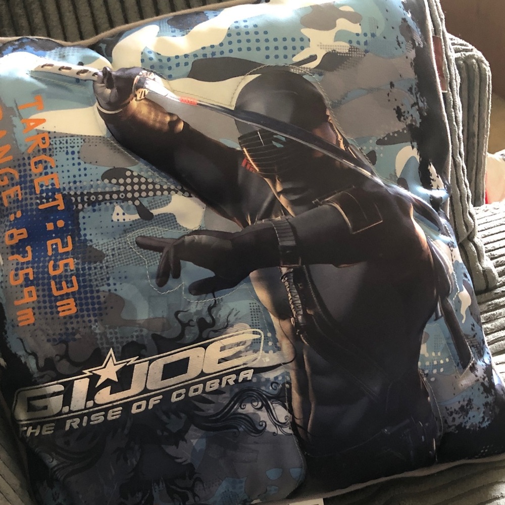 The Rise of Cobra Character Throw Pillow - Blue Camouflage